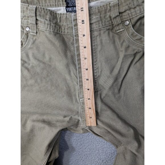 Kuhl Outkast Pants Mens 36x32 Vintage Patina Dye Casual Outdoor Greenish Beige - Picture 14 of 16